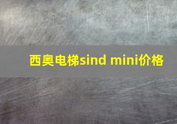 西奥电梯sind mini价格